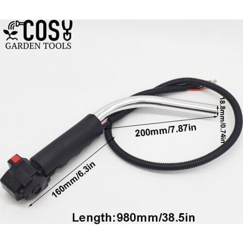 Throttle Handle Switch Right Control with Trigger Cable For Brushcutter Grass Trimmer Lawn Mower