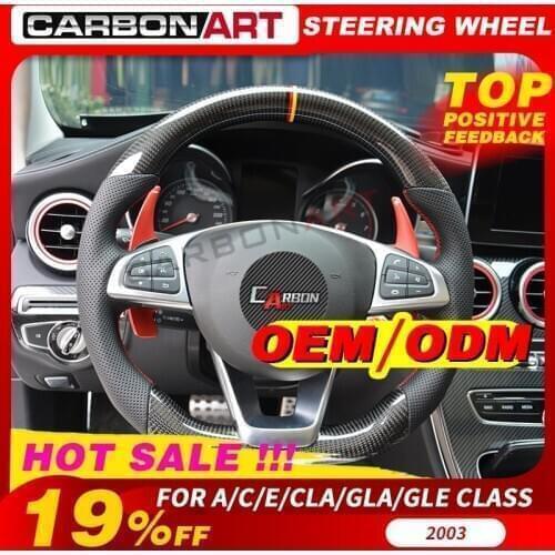 Carbon fiber steering wheel for mb C class W205 W204 CLA W117 A class E class GLC GLA X156 W218 W166 carbon accessories