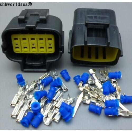 Shhworldsea 10 Pin 1.8mm 174655-2/174656-7 174657-2 Female Male Plug Electrical Waterproof Auto Connector
