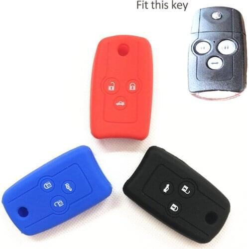 Silicon Rubber key fob case cover shell hood For Honda for Accord Civic Pilot CRV for Acura Spirior 3 button flip remote keyless