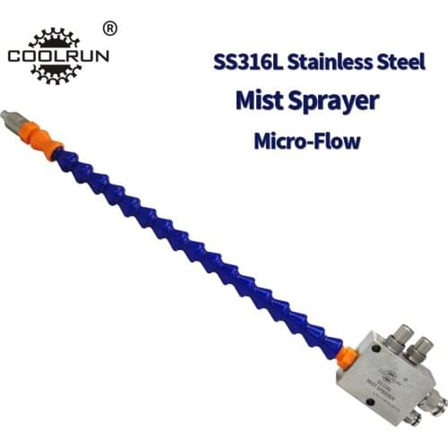 SS316L Stainless Steel Cooling Sprayer Mist Coolant Lubrication System CNC Lathe Milling Drill Engraving Sawing Machine Tool