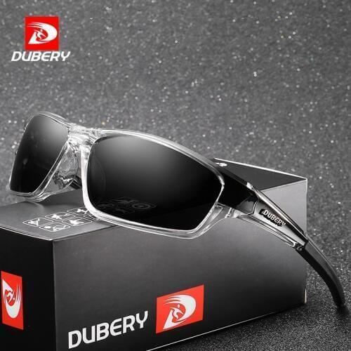 DUBERY Sunglasses Mens Polarized Driving Sport Sun Glasses For Men Women Square Color Mirror Luxury Brand Designer 2019