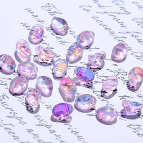Glitter rhinestone crafts Irregular aurora for nail art crystal diy Glass point stone decoration Design for nails gems stone20pc