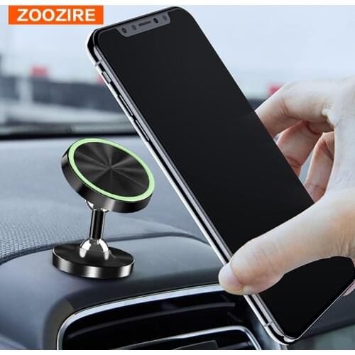 Luminous Magnetic Metal Phone Holder Stand For Car Mobile Universal Mount Magnet GPS For iPhone Xiaomi Huawei Samsung