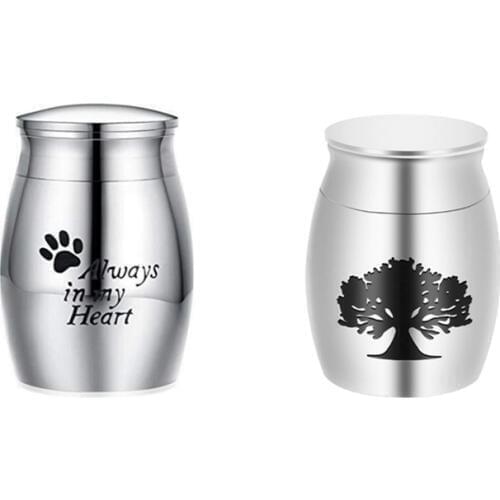 Pet Cremation Urns Stainless Steel Ash Memorial Container Dog Cat Perfect Resting Place Storage Holder Pet Product C42
