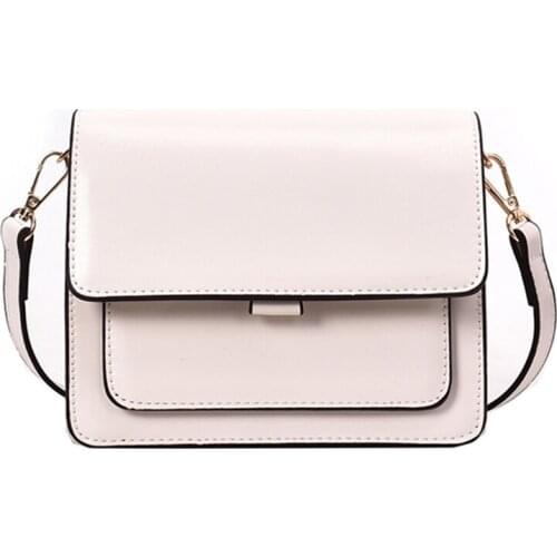 Woman Shoulder Bag Pu Leather Youth Ladies Small Square Bag Simple Female Messenger Bag Waterproof Blue Fashion