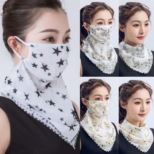 2020 Women Chiffon Scarf Silk Thin Breathable Face Cover Summer Quick Dry Hairband Head Scarf Bandana Hair Scarf For Ladies