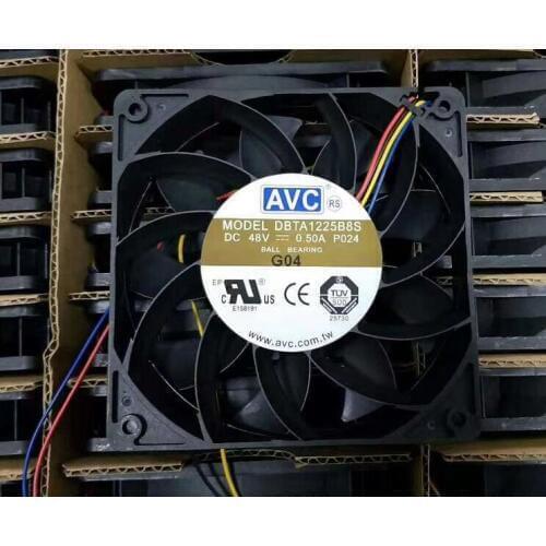 10pcs wholesale new For AVC DBTA1225B8S 12cm DC 48V 0.50A 24W DBTA1225B8S 12025 120*120*25MM High Winds Axial Flow Cooling Fan