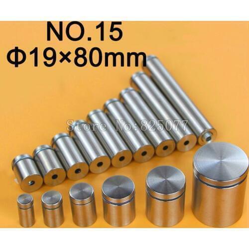 DHL 1000PCS Diameter 19x80mm Stainless Steel Standoffs Pin Nails Hollow Screw Acrylic Billboard Advertisement Fixing Screw KF957
