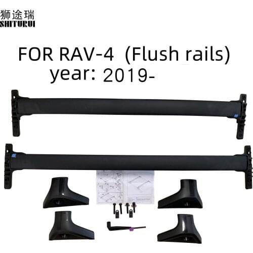 SHITURUI 2Pcs Roof bars For TOYOTA RAV-4 rav4 2019-2021 Aluminum Alloy Side Bars Cross Rails Roof Rack Luggage