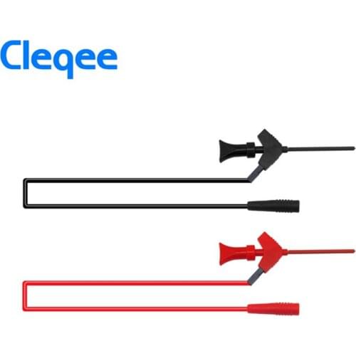 2020 Cleqee P1511B 2mm Female Plug to Internal Spring Test Hook Probe AWG Test Lead Kit Can connect the Digital Multimeter Probe