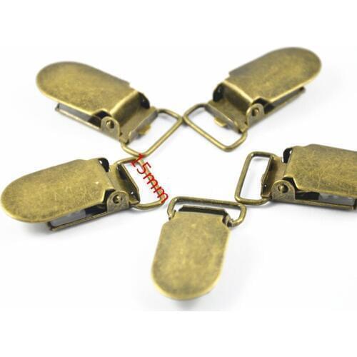 30pcs/Lot Metal Hook Pacifier Suspender Clips 15mm 0.6"Inch