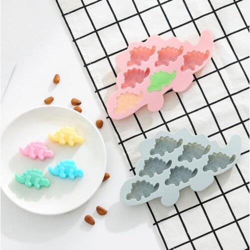 6 Grids DIY Silicon Dinosaur Mold Chocolate Mould Ice Tube Mold Candle Mould Pudding Mould