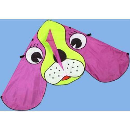 Free shipping High quality new design love dog kites with bowknot toy for kids 10pcs/lot nylon ripstop with kite reel wei kites