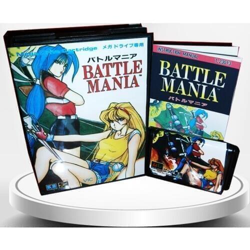 Battle Mania Japan Cover with Box and Manual for MD MegaDrive Genesis Video Game Console 16 bit MD card