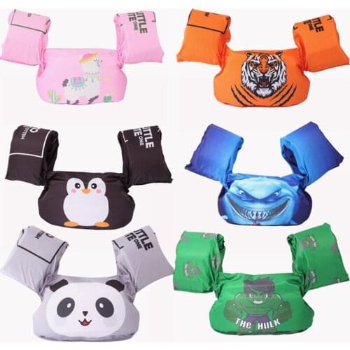 Baby Float Cartoon Arm Sleeve Life Jacket Swimsuit Foam Safety Swimming Training Floating Pool Float Swimming Ring puddle jumper