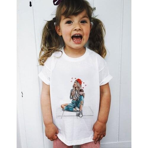 New Kids Girls T Shirt Summer Baby Boys Tops Toddler Bubble Blow Ladies Clothes Children Clothing T-shirts Short Sleeve Harajuku