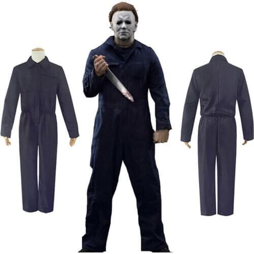 Hot Movies Halloween Michael Myers Cosplay Costumes Halloween Series Movie Murderer Sets Polyester Tooling Set Men