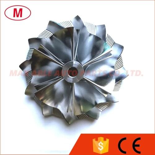 GT15-25 47.73/64.44mm 6+6 blades Performance Turbo Billet compressor wheel/Aluminum 2618/Milling wheel for turbocharger