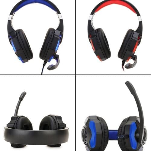 LED Light Stereo Surround Gaming Headset 3.5mm Wired bass Gamer Over Ear Headphone with Mic Fit for Sony PS4 Laptop PC