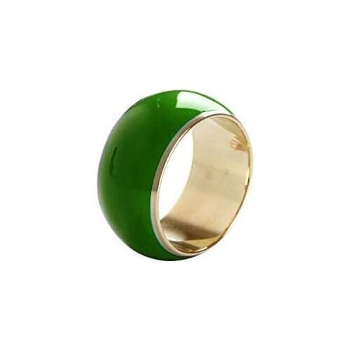 Porland Brass Green Ring Napkin Holder/Weight: 39.00 gr Diameter: 4.35 cm Width: 4.35 cm Length: 4.35 cm Material: Metal