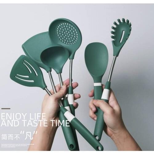 Silica gel spatula kitchen utensils spatula set kitchen non-stick wok-frying spoon spoon cooking silica gel supplies