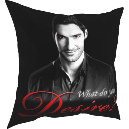 Lucifer Morningstar What Do You Desire Pillowcover Home Decor Cushion Cover Throw Pillow for Sofa Double-sided Printing