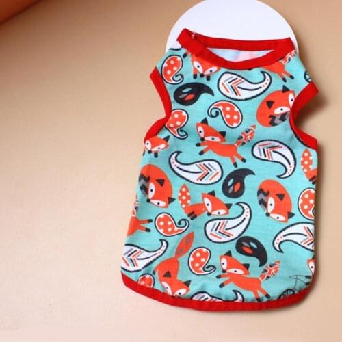 Mascotas Pet T-Shirt Round Neck Two-legged Cotton Cartoon Printing Dog Costume Vest Puppy 강아지옷