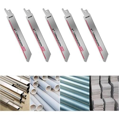 5pcs 150mm S922 Reciprocating saw blade set 18TPI Metal wood reciprocating Set Kit Durable