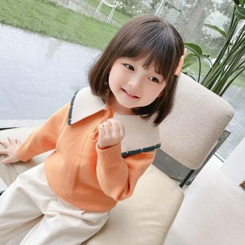 2020 New Girls Knitted Sweaters Fashion Baby Kids Cotton Princess Sweater Children Clothes Outfits