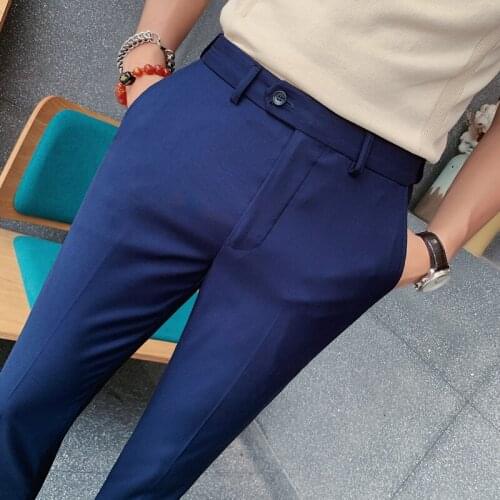 2021 Spring and Summer New Suit Pants Nine Minutes Pants Korean Slim Mens Business Casual Pants Mens Trousers Men trousers 36