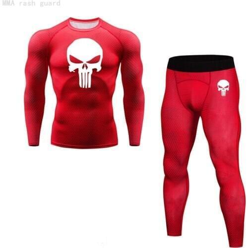 New High-Quality Mens underwear long pants Winter thermal underwear long johns set Compression MMA Rashard kit Jogging suit