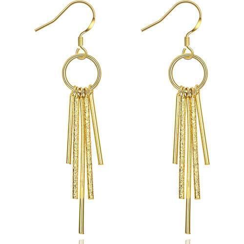 Wholesale Gold color women wedding hook Earring Jewelry charms girl gift Cute Fashion Christmas gift nice AE070