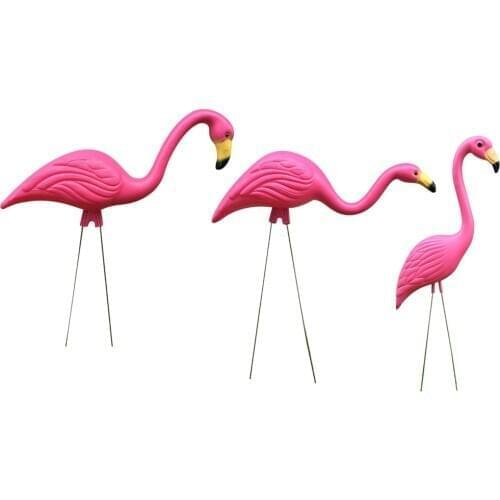 Plastic Flamingo Yard Garden Lawn Balcony Decor Lifelike Animal Ornaments PICK