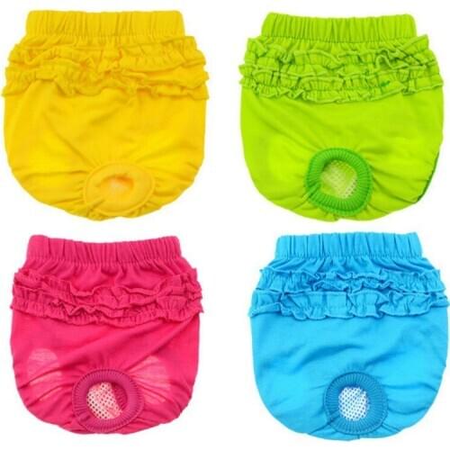 Pet Dog Diapers Pet Physiological Shorts Washable Reusable Underwear Pants For Puppy Soft Healthy Dog Sanitary Accessories