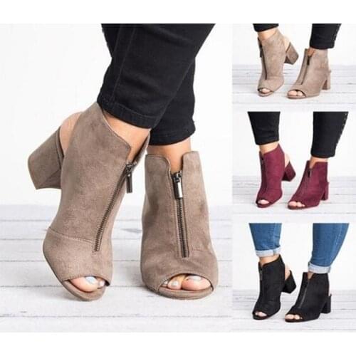 HOT Woman wedge buckles fish mouth sandals gladiator women sandals mid heel sandals ladies summer peep toe women shoes EUR35-43