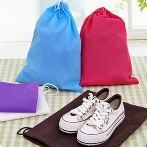 Portable Non-woven Laundry Shoe Home Travel Pouch Tote Drawstring Storage Bag Organizer Pouch Drawstring Bag Travel Accessories