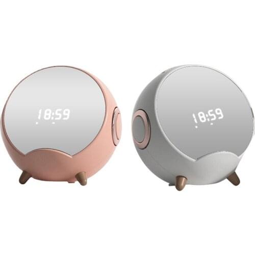 Portable Speaker Alarm Clock Speaker Smart Wireless Charging Bluetooth Speaker Support Memory Card U Disk