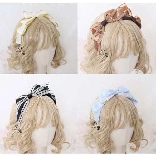 Lolita Hairband Japanese Style Soft Sister All-match Big Bow KC Daily Sweet Soft Sister Hairband Headdress