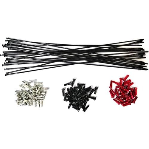 OTvTo Pillar PSR Aero 1423 Straight Pull Spokes Balck Red Silver with Free Alloy AL7075 Nipples 6.5g/pc (260mm)