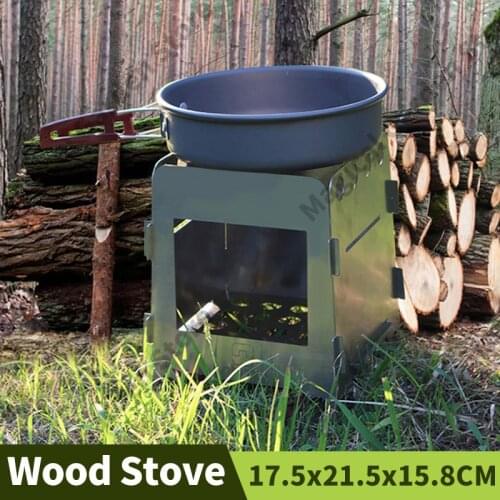 Garden Fire Pit Outdoor Picnic Camping Wood Stoves Portable Stainless Steel Fireplaces Folding Multifunction Heating Furnaces