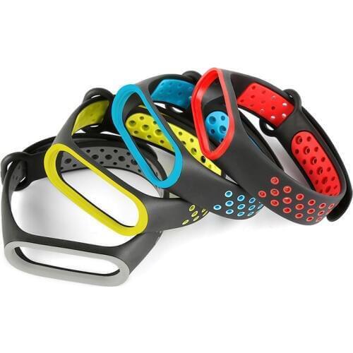 Silicone Strap for Xiaomi Mi Band 3 4 Breathable Straps Replacement Bracelet for MiBand 4/3 Smart Watch Wrist Strap for Xiaomi