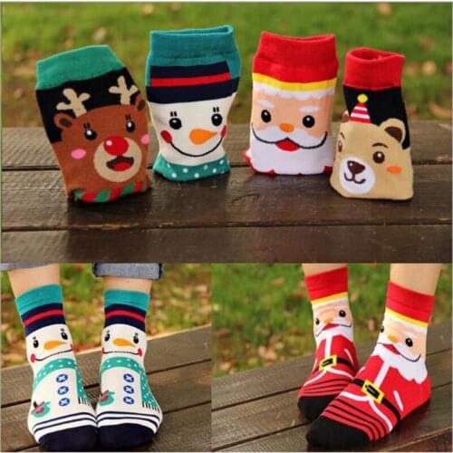 Santa Claus Comfortable Cotton Sock Christmas Cartoon Socks Ankle Socks Women Socks