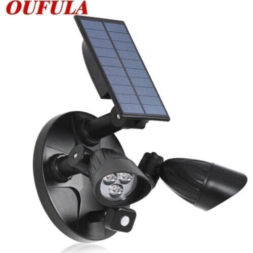 OUFULA Outdoor Solar Wall Light 2 Lamp Integrated Street Light LED Body Induction Lamp Flood Light Courtyard