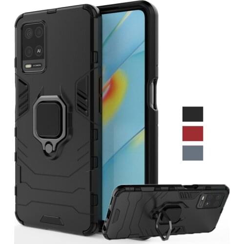 For Oppo A54 Case Magnetic Ring Stand Holder Shockproof TPU Bumper Armor Back Cover For Oppo A54 Phone Case For Oppo A54 Casing