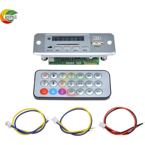 Ziqqucu 2*3W MP3 Decoder Bluetooth Amplifier Module FM Board U-Disk TF Card Mini USB with IR Remote Controller 5V for Car