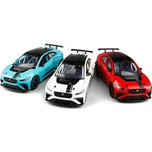 1/32 Jackiekim For Jaguar I-PACE eTROPHY Diecast Model Car Toys for Kids Boys Gifts Blue/White/Red Metal,Plastic,Rubber