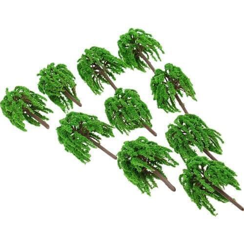 10pcs Model Trees Train Railroad Diorama Wargame Park Scenery N Scale 63mm