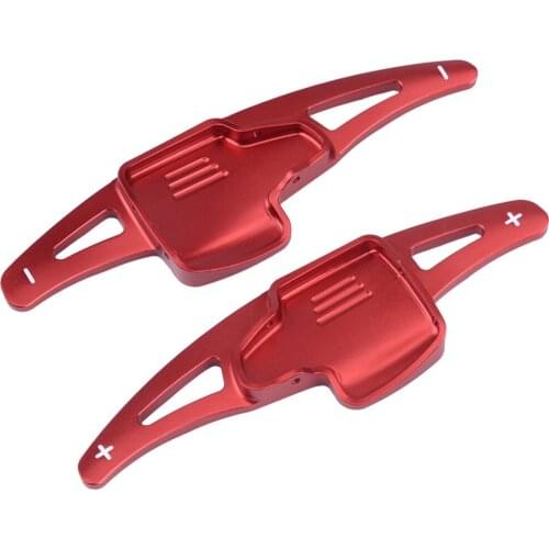 2pcs Steering Wheel Shift Paddle Shifter Extension Red Fit For Ford Ecosport 2018-2019 Focus 2015-2019 Kuga 2016-2019