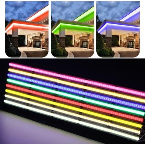 384LEDs/m High Density Soft COB LED Strip Flexible Dimmable FOB LED Ribbon Tape white/red/blue/green/RGB 630leds/m tape lamp 5m